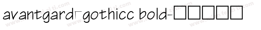 avantgardegothicc bold字体转换